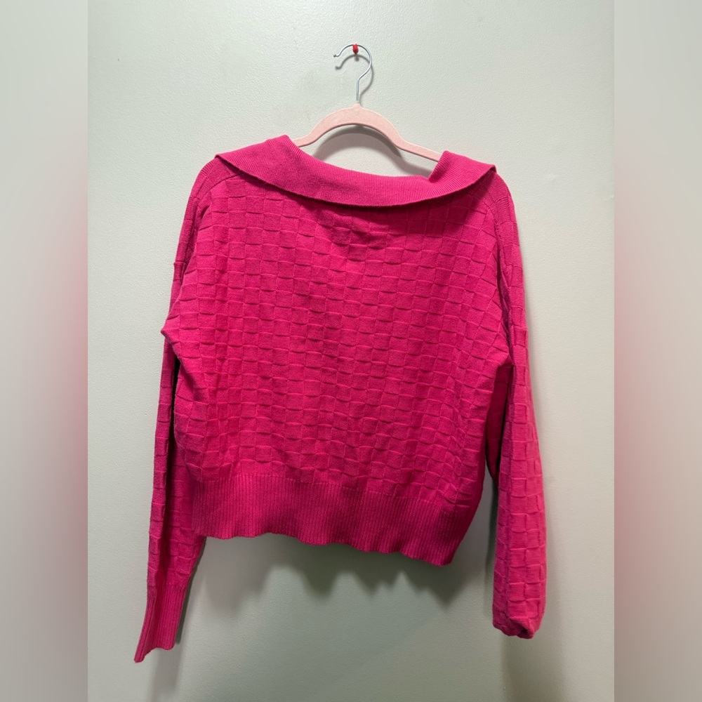 Pink Textured Knit Sweater NWT - Picture 5 of 5